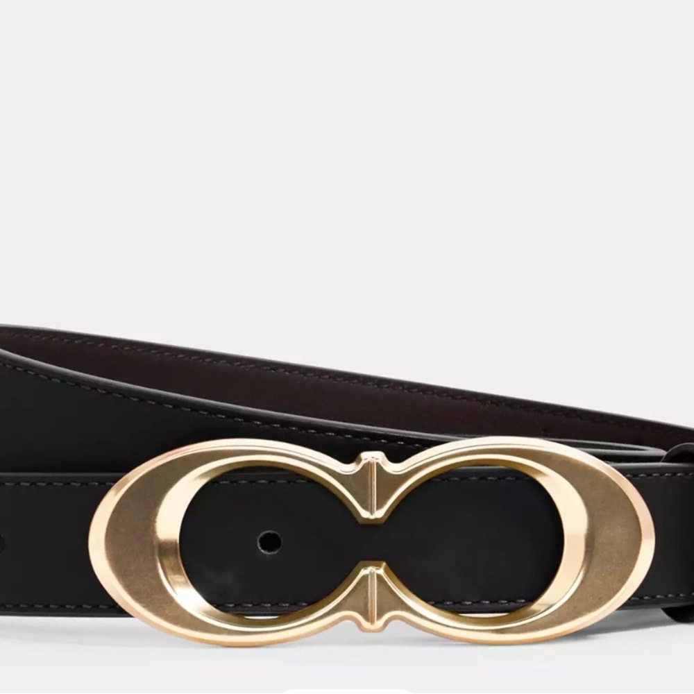 NEW Coach Signature Black Belt with Gold Buckle XL